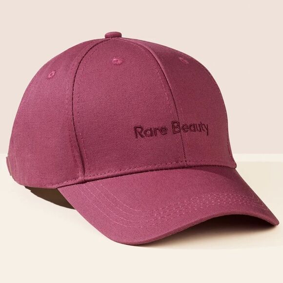 Rare Beauty Maroon Cotton Baseball Hat - Picture 1 of 7